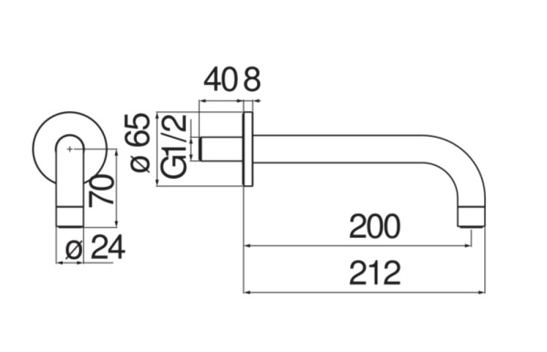 Излив для ванны Nobili Rubinetterie AV00158/36BM